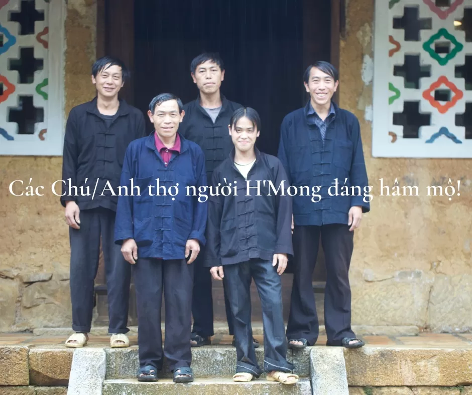 Nhà Cổ Chúng Pủa - Viên Ngọc Ẩn Mình Trong Thung Lũng Mèo Vạc 8 Những người thợ h'mông xây dựng chúng pủa