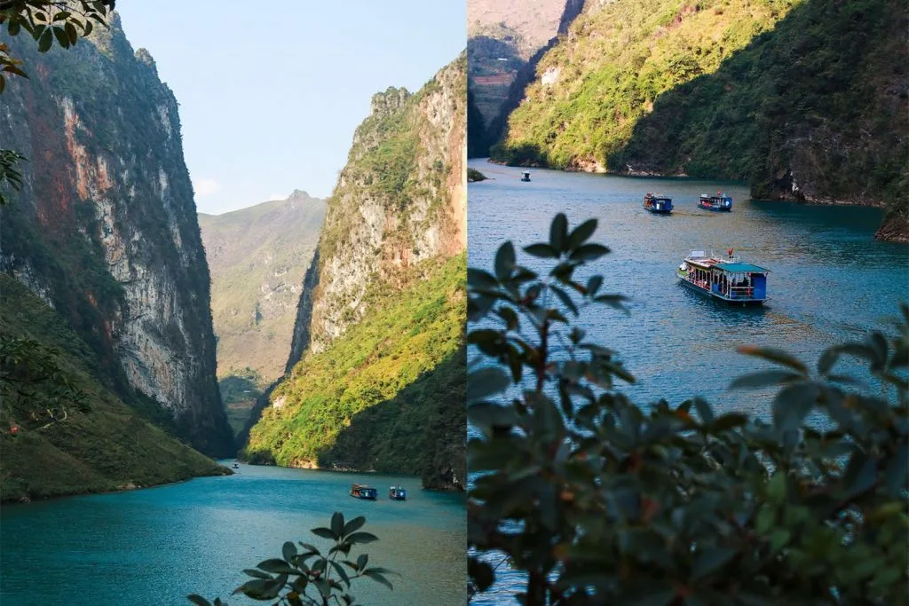 Đi thuyền khám phá hẻm Tu Sản trên sông Nho Quế